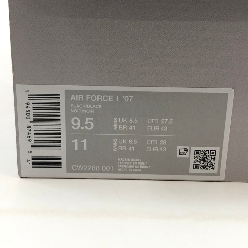 【中古品】【メンズ】 NIKE ナイキ AIR FORCE １ LOW ’07 CW2288-001 エアフォース1 ロー '07 スニーカー シューズ 靴 160-260820-hn-02-fur サイズ：27.5cm US9.5 カラー：ブラック 万代Net店
