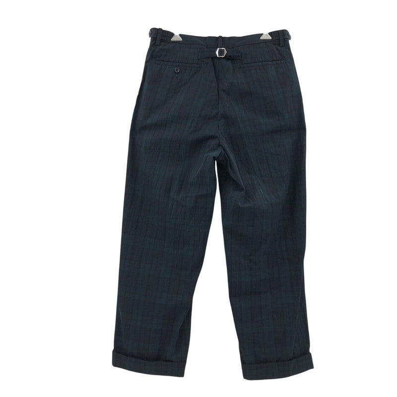 【現状渡し品】【メンズ】 BEAMS PLUS ビームスプラス シンチバック チェックパンツ ボトムス 158-260309-hn-04-fur サイズ：M カラー：ネイビー/グリーン系 万代Net店