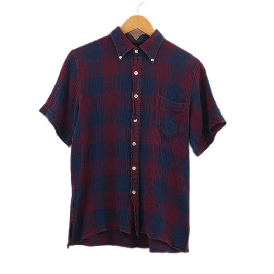 【ジャンク品】【メンズ】 GOWEST ゴーウエスト チェックシャツ カジュアルシャツ 半袖 トップス 145-251102-hn-09-fur サイズ：1 カラー：レッド/ネイビー系 万代Net店