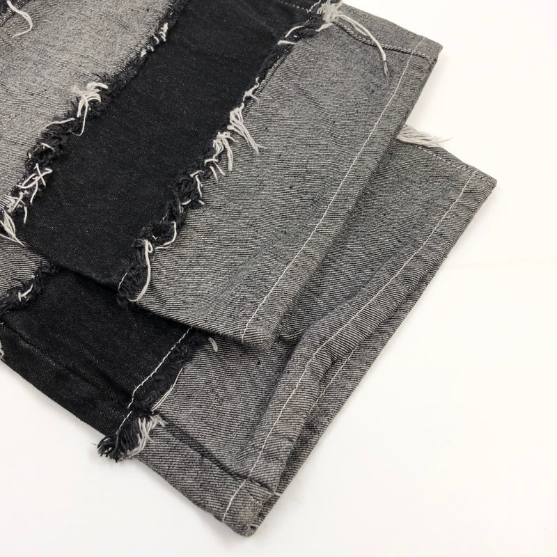 【中古品】【メンズ】 異本 ANOSELF イホン アノセルフ PATCHWORK PANTS パッチワーク デニムパンツ ボトムス 158-260820-hn-05-fur サイズ：L カラー：ブラック 万代Net店