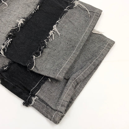 【中古品】【メンズ】 異本 ANOSELF イホン アノセルフ PATCHWORK PANTS パッチワーク デニムパンツ ボトムス 158-260820-hn-05-fur サイズ：L カラー：ブラック 万代Net店