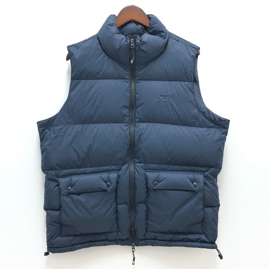 【中古品】【メンズ】  WIND AND SEA×TAION VOLUME DOWN VEST 142-250126-SU-01-tomh サイズ：L カラー：NAVY 万代Net店