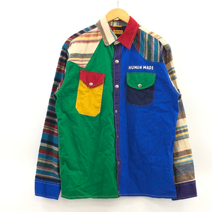 【中古品】【メンズ】 HUMAN MADE ヒューマンメード CLOWN SHIRT HM30SH002 クラウンシャツ カジュアルシャツ 長袖 トップス 142-260820-hn-09-fur サイズ：M カラー：マルチカラー 万代Net店
