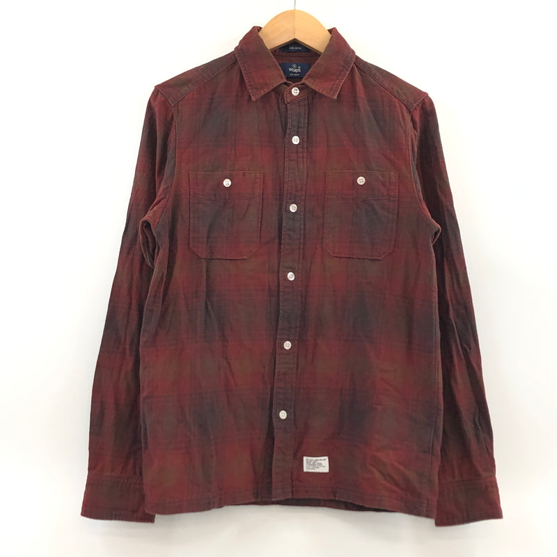 【中古品】【メンズ】 WTAPS ダブルタップス L/S CHECK SHIRT 102LTDT-SHM01 長袖チェックシャツ カジュアルシャツ トップス 142-260820-hn-11-fur サイズ：M カラー：レッド/ブラック 万代Net店
