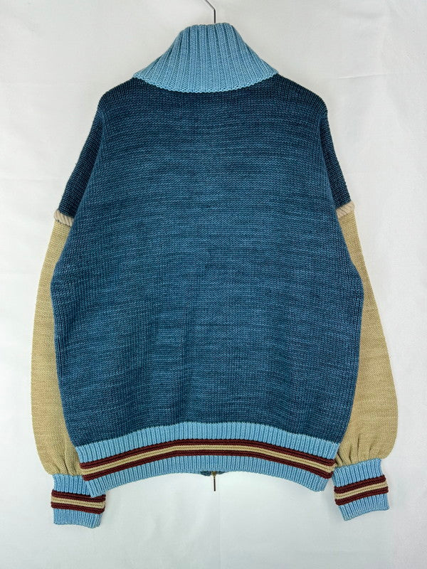 【中古品】【メンズ】 NAMESAKE ネイムセイク VICTORY ZIP BOMBERN3-AW23-N3-KN-04 ヴィクトリー ジップボンバー ニット セーター 141-240906-hi-10-tag サイズ：M カラー：ATLANTIC BLUE 万代Net店