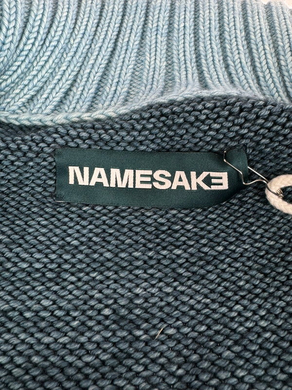 【中古品】【メンズ】 NAMESAKE ネイムセイク VICTORY ZIP BOMBERN3-AW23-N3-KN-04 ヴィクトリー ジップボンバー ニット セーター 141-240906-hi-10-tag サイズ：M カラー：ATLANTIC BLUE 万代Net店
