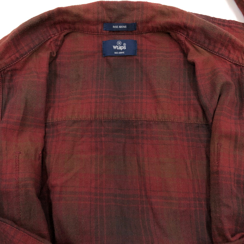 【中古品】【メンズ】 WTAPS ダブルタップス L/S CHECK SHIRT 102LTDT-SHM01 長袖チェックシャツ カジュアルシャツ トップス 142-260820-hn-11-fur サイズ：M カラー：レッド/ブラック 万代Net店
