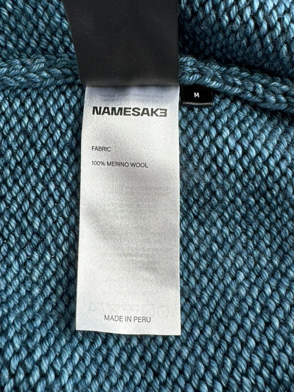 【中古品】【メンズ】 NAMESAKE ネイムセイク VICTORY ZIP BOMBERN3-AW23-N3-KN-04 ヴィクトリー ジップボンバー ニット セーター 141-240906-hi-10-tag サイズ：M カラー：ATLANTIC BLUE 万代Net店