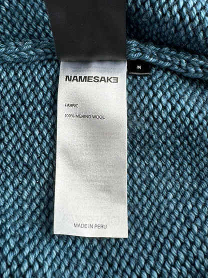 【中古品】【メンズ】 NAMESAKE ネイムセイク VICTORY ZIP BOMBERN3-AW23-N3-KN-04 ヴィクトリー ジップボンバー ニット セーター 141-240906-hi-10-tag サイズ：M カラー：ATLANTIC BLUE 万代Net店
