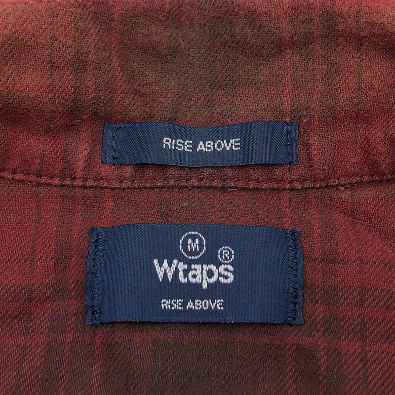 【中古品】【メンズ】 WTAPS ダブルタップス L/S CHECK SHIRT 102LTDT-SHM01 長袖チェックシャツ カジュアルシャツ トップス 142-260820-hn-11-fur サイズ：M カラー：レッド/ブラック 万代Net店