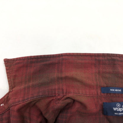 【中古品】【メンズ】 WTAPS ダブルタップス L/S CHECK SHIRT 102LTDT-SHM01 長袖チェックシャツ カジュアルシャツ トップス 142-260820-hn-11-fur サイズ：M カラー：レッド/ブラック 万代Net店