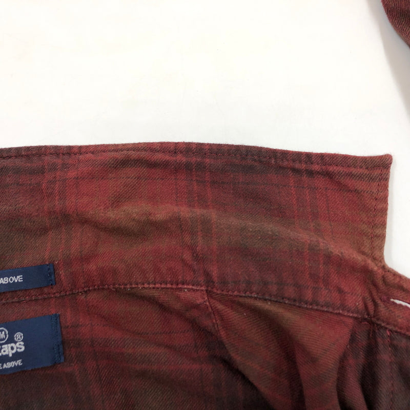 【中古品】【メンズ】 WTAPS ダブルタップス L/S CHECK SHIRT 102LTDT-SHM01 長袖チェックシャツ カジュアルシャツ トップス 142-260820-hn-11-fur サイズ：M カラー：レッド/ブラック 万代Net店