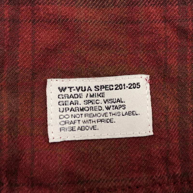 【中古品】【メンズ】 WTAPS ダブルタップス L/S CHECK SHIRT 102LTDT-SHM01 長袖チェックシャツ カジュアルシャツ トップス 142-260820-hn-11-fur サイズ：M カラー：レッド/ブラック 万代Net店