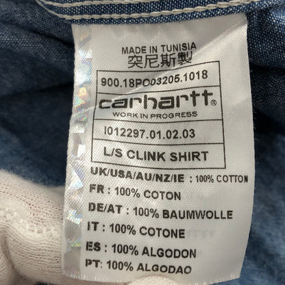 【中古品】【メンズ】 Carhartt カーハート I012297 長袖シャンブレーシャツ カジュアルシャツ トップス 145-250629-hn-05-fur サイズ：M カラー：ブルー系 万代Net店
