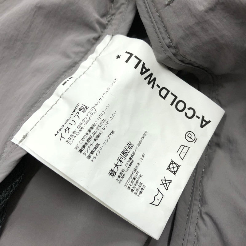 【中古品】【メンズ】 A-COLD-WALL アコールドウォール ナイロン 長袖シャツ トップス 141-240401-at-5-tei サイズ：S カラー：グレー 万代Net店