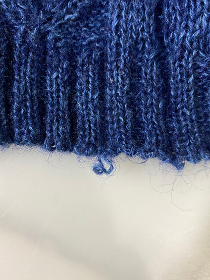 【中古品】【メンズ】 USED ユーズド MOHAIR CABLE KNIT モヘア ケーブル ニット メンズ セーター トップス 146-260512-em-48-min カラー：ブルー系 万代Net店