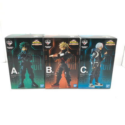 【中古美品】 一番くじ 僕のヒーローアカデミア THE MOVIE WORLD HEROES‘ MISSION A賞 緑谷 B賞 爆豪 C賞 轟 MASTERLISE EMOVING 3体セット 開封済み 051-260609-ti-08-tag 万代Net店