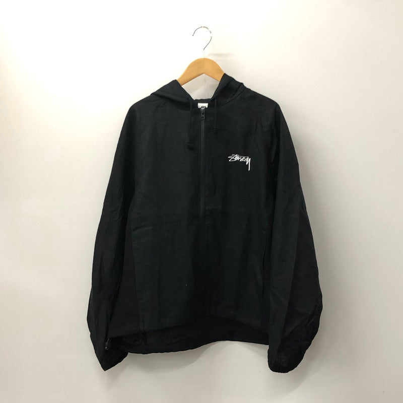 【中古美品】【メンズ】  ナイキ ステューシー NIKE×STUSSY U NRG LINEN JACKETHOODIE ジャケット パーカー トップス 142-240714-rk-2-tei サイズ：L カラー：ブラック 万代Net店