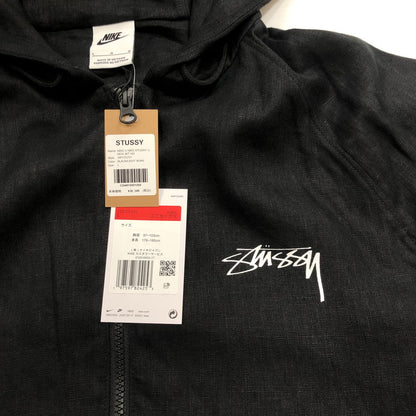 【中古美品】【メンズ】  ナイキ ステューシー NIKE×STUSSY U NRG LINEN JACKETHOODIE ジャケット パーカー トップス 142-240714-rk-2-tei サイズ：L カラー：ブラック 万代Net店