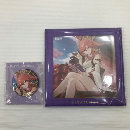 【中古美品】 八重神子 命定の日 キャラ誕生日グッズセット 原神 miHoYo 内パッケージ未開封 箱イタミあり 052-260616-ti-15-tag 万代Net店
