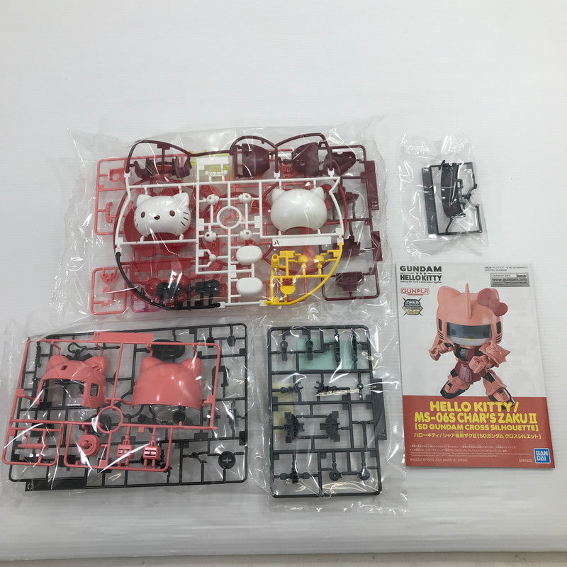 【中古美品】 ハローキティ シャア専用ザクⅡ SDガンダム クロスシルエット ガンプラ 内パッケージ未開封・未組立 058-260616-ti-06-tag 万代Net店