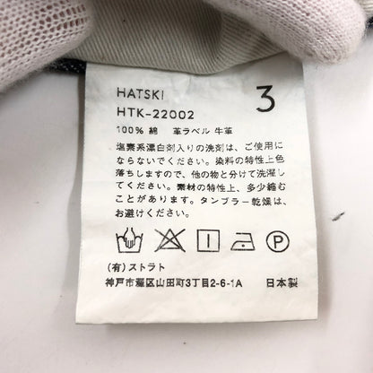 【中古品】【メンズ】 HATSKI ハツキ REGULAR TAPERED DENIM HTK-22002 レギュラー テーパード デニムパンツ ボトムス 151-260822-hn-01-fur サイズ：3 カラー：インディゴ 万代Net店