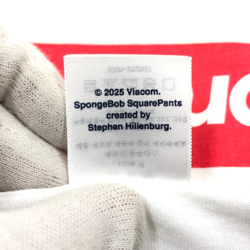 【中古品】【メンズ】 SUPREME シュプリーム × SPONGEBOB スポンジボブ 25SS CASTELLI RACING L/S TEE 長袖Tシャツ トップス 149-260607-hn-05-fur サイズ：XL カラー：ホワイト 万代Net店