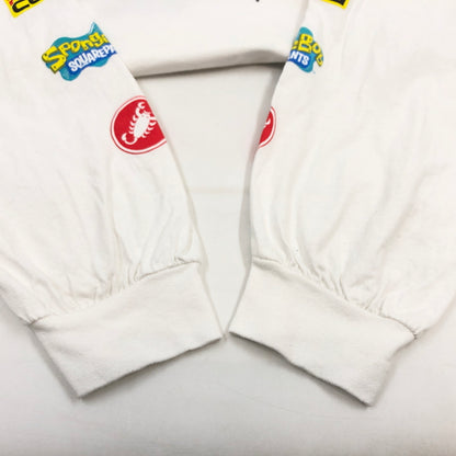 【中古品】【メンズ】 SUPREME シュプリーム × SPONGEBOB スポンジボブ 25SS CASTELLI RACING L/S TEE 長袖Tシャツ トップス 149-260607-hn-05-fur サイズ：XL カラー：ホワイト 万代Net店