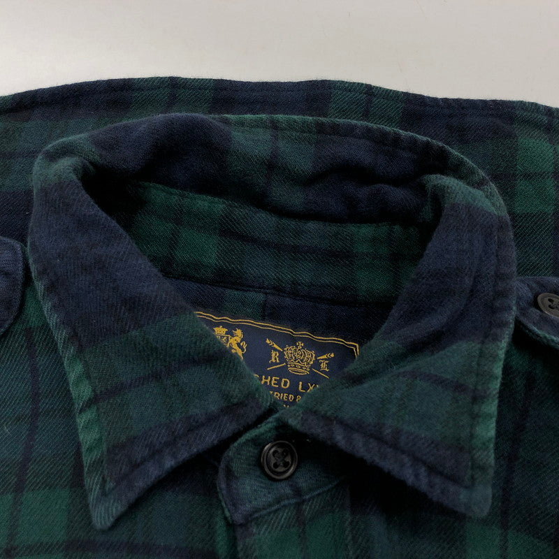 【中古品】【メンズ】 RALPH LAUREN ラルフローレン US-RL チェックシャツ カジュアルシャツ 長袖 トップス 147-250225-hn-05-fur サイズ：S カラー：グリーン/ネイビー 万代Net店