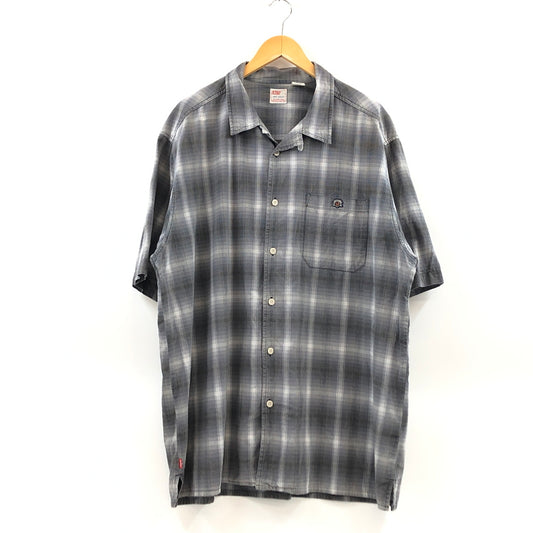 【中古品】【メンズ】 LEVI'S リーバイス DRY GOODS 90S OMBRE CHECK SHIRT ドライグッズ オンブレチェックシャツ 半袖 トップス 146-260613-hn-01-fur サイズ：XL カラー：グレー系 万代Net店