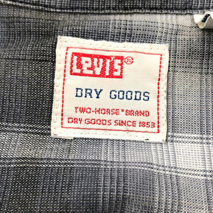 【中古品】【メンズ】 LEVI'S リーバイス DRY GOODS 90S OMBRE CHECK SHIRT ドライグッズ オンブレチェックシャツ 半袖 トップス 146-260613-hn-01-fur サイズ：XL カラー：グレー系 万代Net店