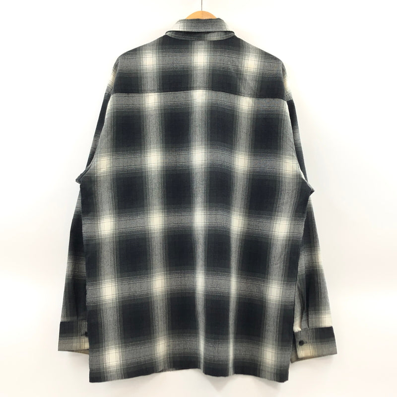 【現状渡し品】【メンズ】 CALTOP キャルトップ OMBRE CHECK L/S SHIRT ＃2000 オンブレチェックシャツ 長袖シャツ カジュアルシャツ トップス 142-260613-hn-02-fur サイズ：XL カラー：ブラック/ホワイト 万代Net店