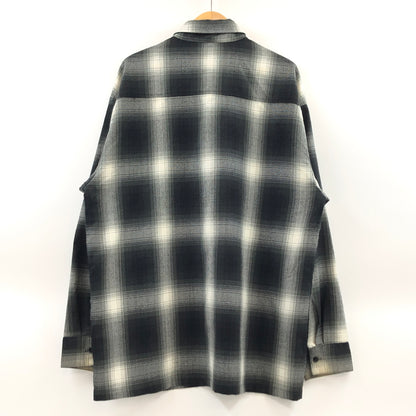 【現状渡し品】【メンズ】 CALTOP キャルトップ OMBRE CHECK L/S SHIRT ＃2000 オンブレチェックシャツ 長袖シャツ カジュアルシャツ トップス 142-260613-hn-02-fur サイズ：XL カラー：ブラック/ホワイト 万代Net店