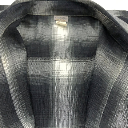 【現状渡し品】【メンズ】 CALTOP キャルトップ OMBRE CHECK L/S SHIRT ＃2000 オンブレチェックシャツ 長袖シャツ カジュアルシャツ トップス 142-260613-hn-02-fur サイズ：XL カラー：ブラック/ホワイト 万代Net店