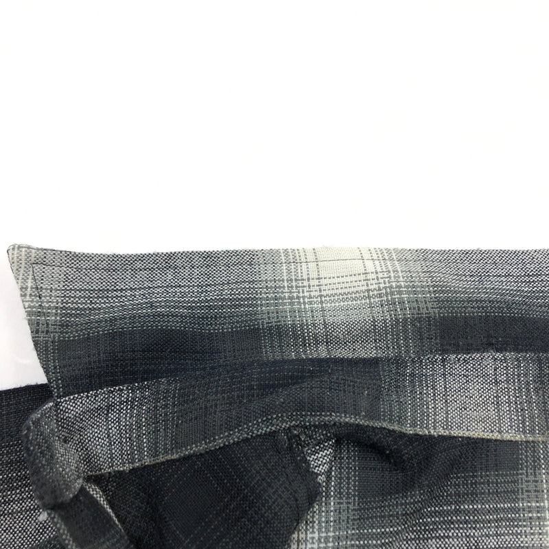 【現状渡し品】【メンズ】 CALTOP キャルトップ OMBRE CHECK L/S SHIRT ＃2000 オンブレチェックシャツ 長袖シャツ カジュアルシャツ トップス 142-260613-hn-02-fur サイズ：XL カラー：ブラック/ホワイト 万代Net店