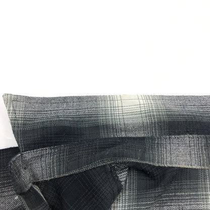 【現状渡し品】【メンズ】 CALTOP キャルトップ OMBRE CHECK L/S SHIRT ＃2000 オンブレチェックシャツ 長袖シャツ カジュアルシャツ トップス 142-260613-hn-02-fur サイズ：XL カラー：ブラック/ホワイト 万代Net店