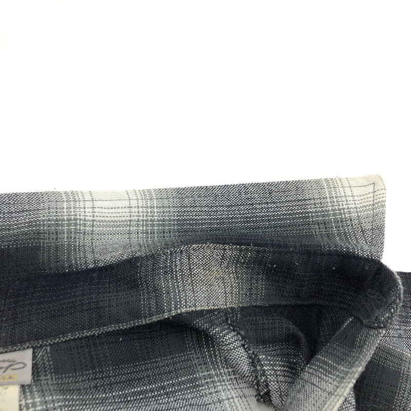 【現状渡し品】【メンズ】 CALTOP キャルトップ OMBRE CHECK L/S SHIRT ＃2000 オンブレチェックシャツ 長袖シャツ カジュアルシャツ トップス 142-260613-hn-02-fur サイズ：XL カラー：ブラック/ホワイト 万代Net店