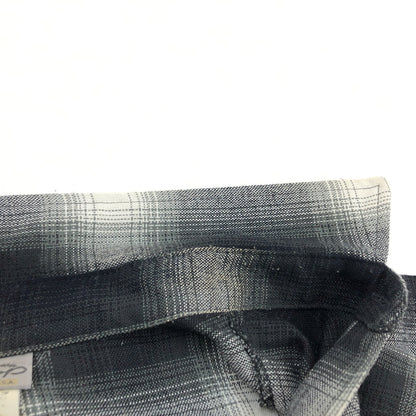 【現状渡し品】【メンズ】 CALTOP キャルトップ OMBRE CHECK L/S SHIRT ＃2000 オンブレチェックシャツ 長袖シャツ カジュアルシャツ トップス 142-260613-hn-02-fur サイズ：XL カラー：ブラック/ホワイト 万代Net店