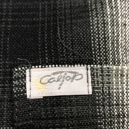 【現状渡し品】【メンズ】 CALTOP キャルトップ OMBRE CHECK L/S SHIRT ＃2000 オンブレチェックシャツ 長袖シャツ カジュアルシャツ トップス 142-260613-hn-02-fur サイズ：XL カラー：ブラック/ホワイト 万代Net店