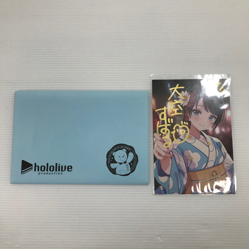 【中古品】 ホロライブ 大空スバル 誕生日記念2021 直筆サイン入りポストカード 開封済み 封筒にイタミあり 053-260616-ti-25-tag 万代Net店