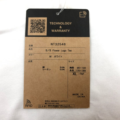 【中古美品】【メンズ】 THE NORTH FACE ザ・ノースフェイス S/S FLOWER LOGO TEE NT32546 フラワーロゴ 半袖Tシャツ トップス 144-260822-hn-06-fur サイズ：XL カラー：ホワイト 万代Net店