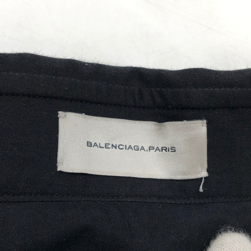 【中古品】【メンズ】 BALENCIAGA バレンシアガ コットンシャツ カジュアルシャツ 長袖 トップス 141-251225-hn-01-fur サイズ：42 カラー：ブラック 万代Net店