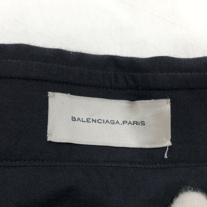 【中古品】【メンズ】 BALENCIAGA バレンシアガ コットンシャツ カジュアルシャツ 長袖 トップス 141-251225-hn-01-fur サイズ：42 カラー：ブラック 万代Net店