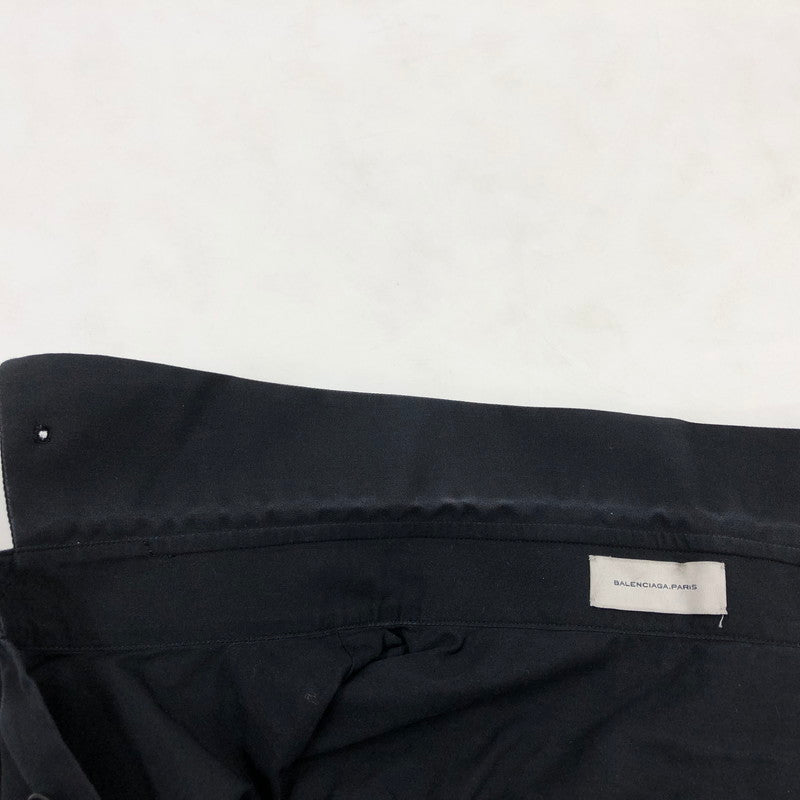 【中古品】【メンズ】 BALENCIAGA バレンシアガ コットンシャツ カジュアルシャツ 長袖 トップス 141-251225-hn-01-fur サイズ：42 カラー：ブラック 万代Net店