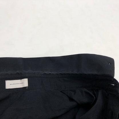 【中古品】【メンズ】 BALENCIAGA バレンシアガ コットンシャツ カジュアルシャツ 長袖 トップス 141-251225-hn-01-fur サイズ：42 カラー：ブラック 万代Net店