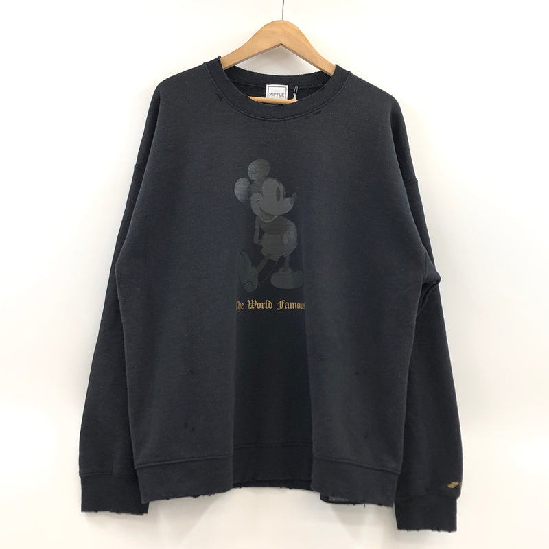 【中古品】【メンズ】 WIFFLE ウィッフル × Styles スタイルス WIFFLE THEWORLD FAMOUS MICKEY SWEAT 191241011059 ウィッフル ザワールド フェイマス ミッキースウェット 147-260822-hn-10-fur サイズ：XL カラー：ブラック 万代Net店