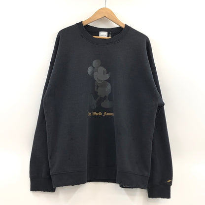 【中古品】【メンズ】 WIFFLE ウィッフル × Styles スタイルス WIFFLE THEWORLD FAMOUS MICKEY SWEAT 191241011059 ウィッフル ザワールド フェイマス ミッキースウェット 147-260822-hn-10-fur サイズ：XL カラー：ブラック 万代Net店