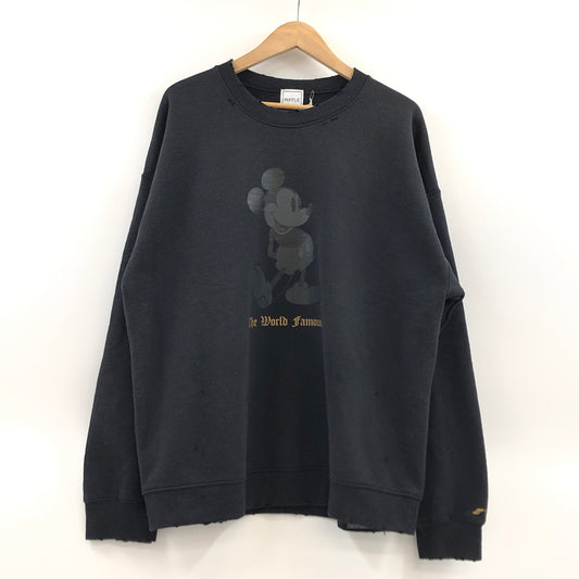 【中古品】【メンズ】 WIFFLE ウィッフル × Styles スタイルス WIFFLE THEWORLD FAMOUS MICKEY SWEAT 191241011059 ウィッフル ザワールド フェイマス ミッキースウェット 147-260822-hn-10-fur サイズ：XL カラー：ブラック 万代Net店