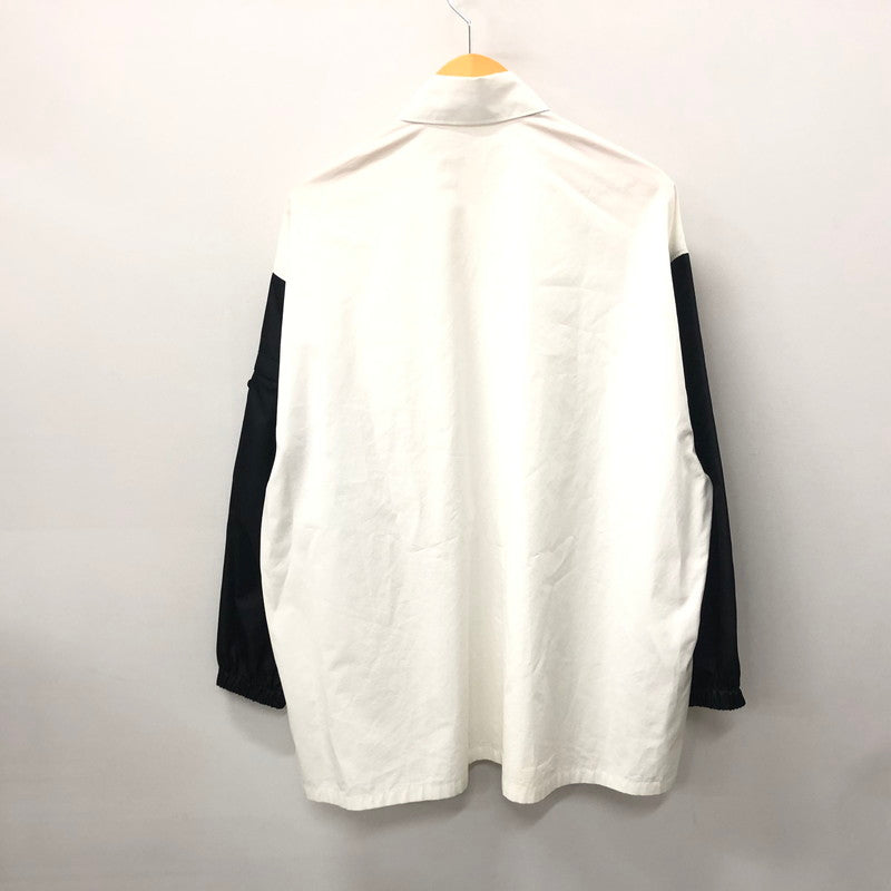 【中古品】【メンズ】 PRADA プラダ P415F S212 COTTON POPLIN SHIRT WITH RE NYLON コットン ナイロン 長袖シャツ 141-240613-mw-7-tei サイズ：36 カラー：ホワイト 万代Net店