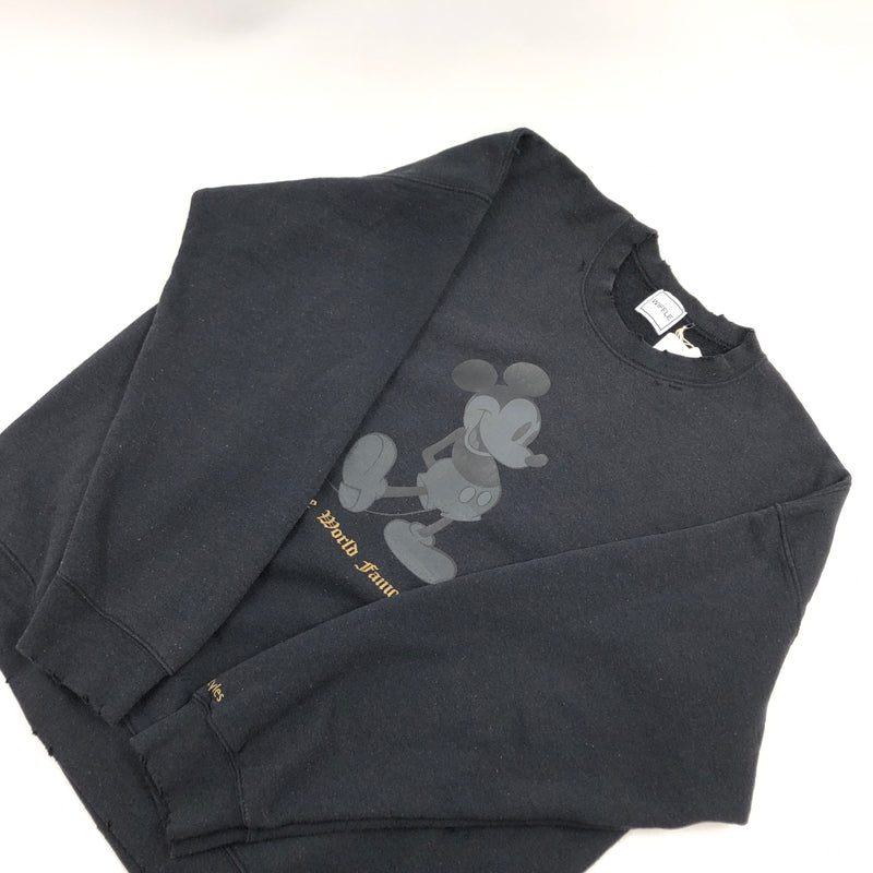 【中古品】【メンズ】 WIFFLE ウィッフル × Styles スタイルス WIFFLE THEWORLD FAMOUS MICKEY SWEAT 191241011059 ウィッフル ザワールド フェイマス ミッキースウェット 147-260822-hn-10-fur サイズ：XL カラー：ブラック 万代Net店